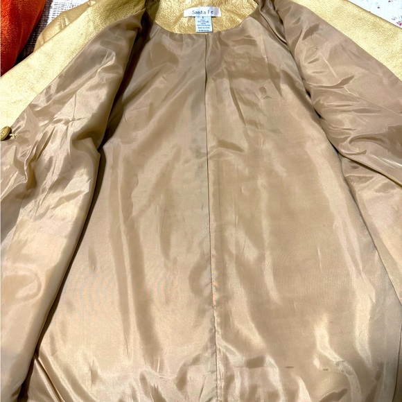 Tandy Leather / Santa Fe Leather Women's Gold double breasted Jacket, sz 8 - Picture 8 of 13